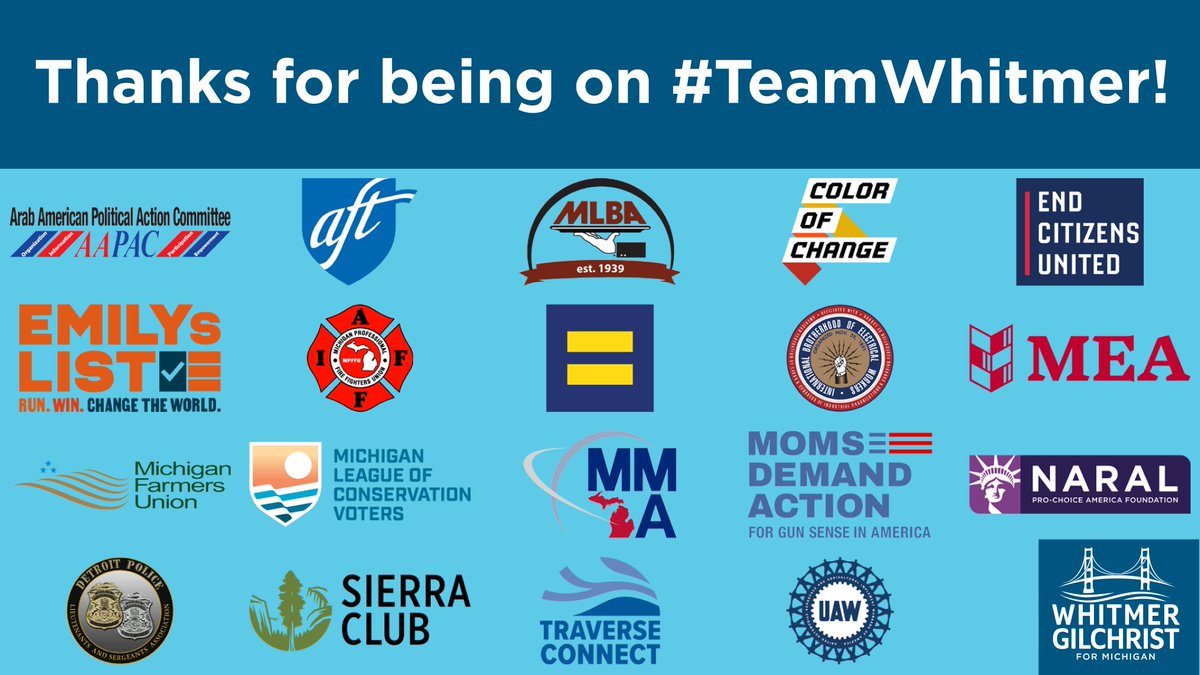 #TeamWhitmer is ready to move Michigan forward. Whether you’re an auto worker, an educator, or a farmer, <a href="/gretchenwhitmer/">Gretchen Whitmer</a> is fighting for ALL Michiganders.