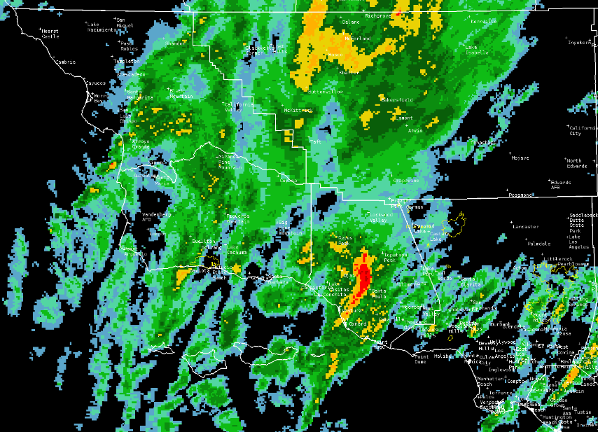 NWS Los Angeles on Twitter "The red band across Ventura Co shows the