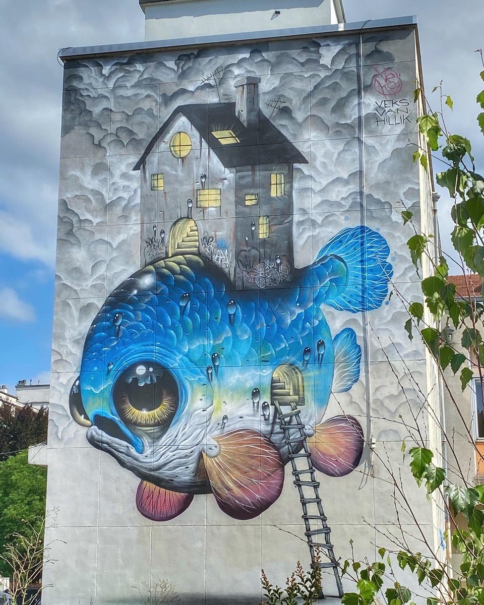 HunterStreetart's tweet photo. [#streetartgrenoble - JUILLET 2021] Artwork « La Tortue » by Veks Van Hillik, découvert sur une façade d’immeuble dans la ville de Fontaine près de #grenoble dans le cadre du Street Art Fest Grenoble Alpes 2017 !
#veksvanhillik #gsaf2017 #urbanart  #gsaf #streetart #graffiti https://t.co/1qUC9LbFjZ