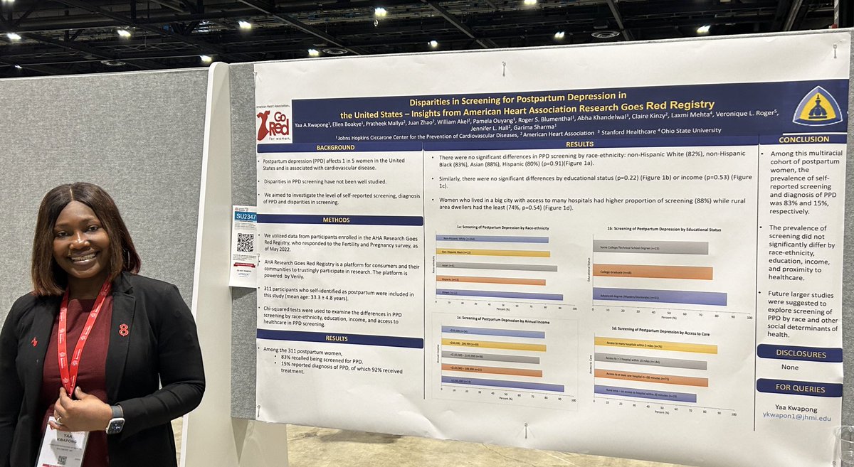 Such a great experience at #AHA22. 
Thankful for the opportunity to present our work, learn and be inspired by distinguished scientists, mentors and peers.
@Ellen_A_Boakye @GarimaVSharmaMD @CiccaroneCenter