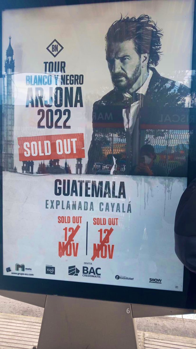 #GUATEMALA SOLD OUT‼️
<a href="/Ricardo_Arjona/">Ricardo Arjona ®</a> 
Todo está listo 
#BlancoYNegroTour 
12 y 13 de Noviembre <a href="/SHOWSGUATEMALA/">SHOW BUSINESS</a> <a href="/Todoticket/">Todoticket</a> <a href="/MetamorfosisMed/">Metamorfosis</a> <a href="/InfoMundoArjona/">MUNDO ARJONA ®</a>