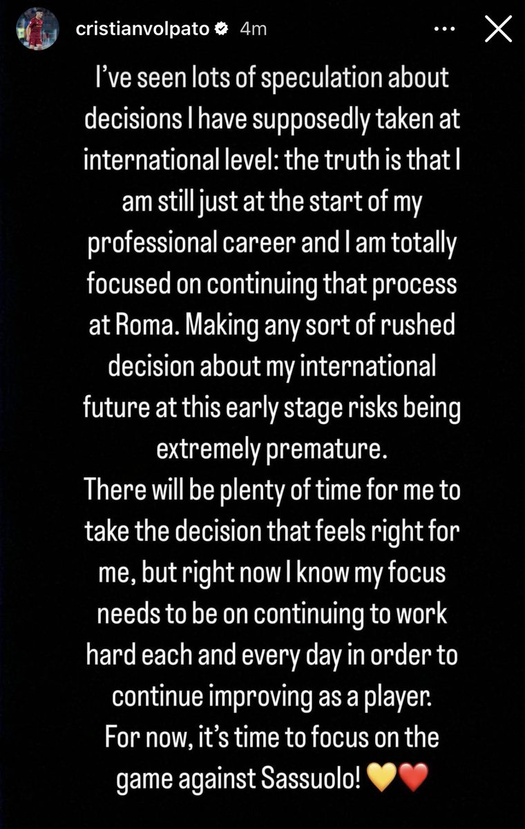 Far too many Australians having their say on what Cristian Volpato should &amp; could have done, without knowing the boy or his situation. The notion that he doesn’t deserve to play for Australia, if he doesn’t already know what he wants is completely unfair.

He’s 18! Give him time.