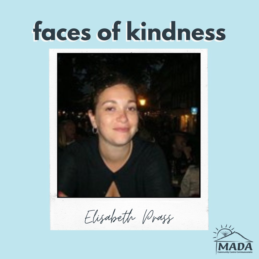MADACommunity's tweet photo. Presenting this weeks Face of Kindness, Elisabeth Prass. // Présentant le visage de la gentillesse de cette semaine, Elisabeth Prass.

#MADAcommunitycenter #facesofkindness #community #support #mada #family #volunteer https://t.co/X2lApDspLk