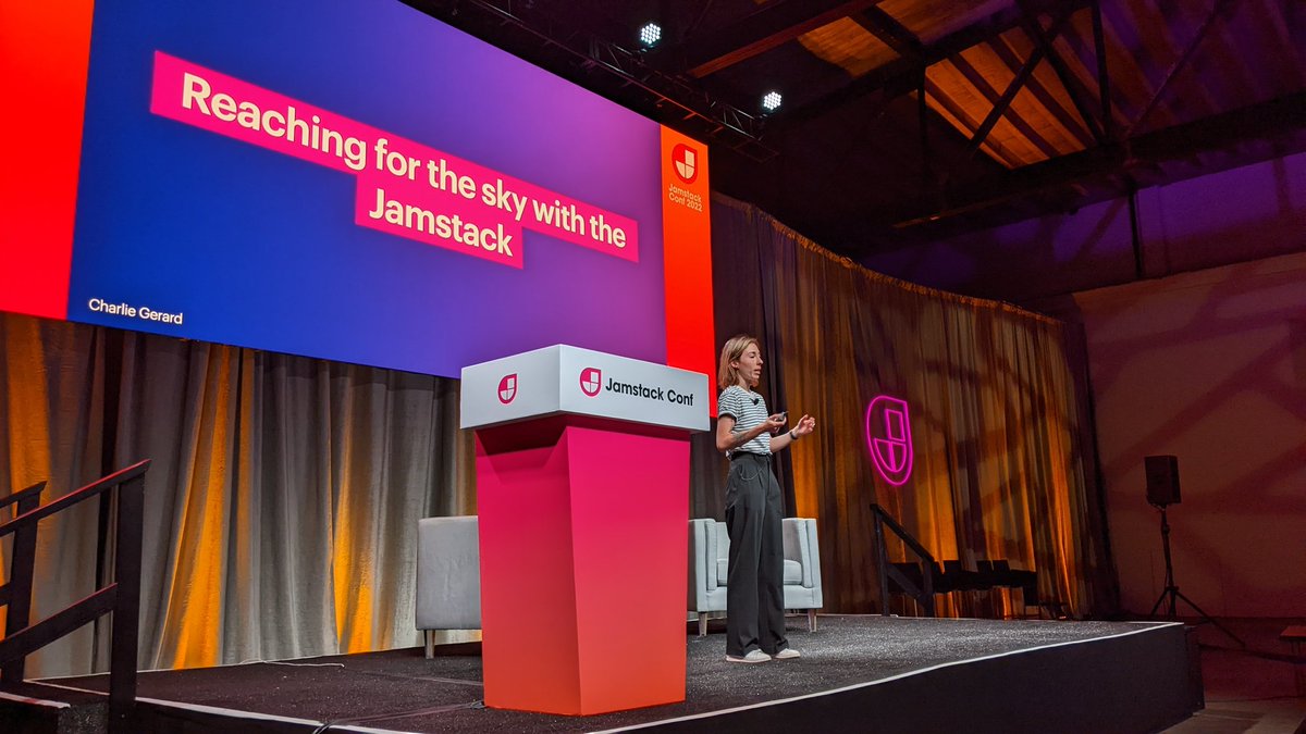 Anjana Vakil (@anjanavakil) on Twitter photo Now on stage at #JamstackConf it's the amazing <a href="/devdevcharlie/">Charlie Gerard</a> with a high-flying talk about pointing antennae at planes and using JS to say "give me your data!" Truly first class work! ✈️📡✨ Now on stage at #JamstackConf it's the amazing <a href="/devdevcharlie/">Charlie Gerard</a> with a high-flying talk about pointing antennae at planes and using JS to say "give me your data!" Truly first class work! ✈️📡✨