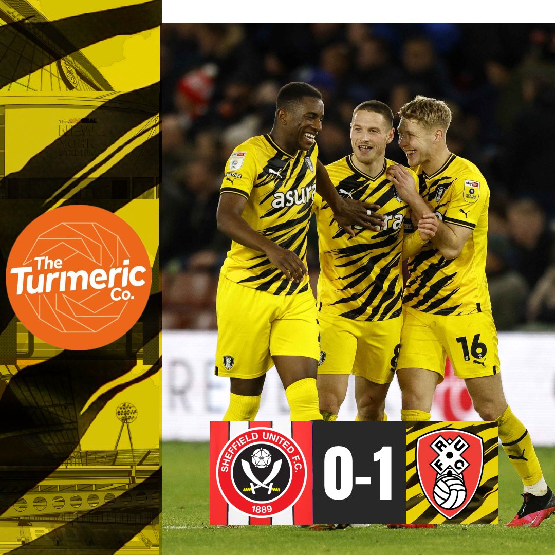 FT | Sheffield United 0 v 1 Rotherham

A famous victory for the Millers under the Bramall Lane lights! 

Powered by Turmeric

#rufc | #ForeverTogetherForeverProud