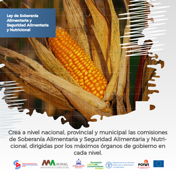 La Ley de Soberanía Alimentaria y Seguridad Alimentaria y Nutricional  establece deberes, derechos y obligaciones para todos los actores involucrados en el Plan de Soberanía Alimentaria y Educación Nutricional de la nación
<a href="/MINAGCuba/">Ministerio de la Agricultura de Cuba</a> <a href="/PresidenciaCuba/">Presidencia Cuba 🇨🇺</a> <a href="/FelixDuarteOrte/">Félix Duartes Ortega</a> <a href="/PartidoPCC/">Partido Comunista de Cuba</a>