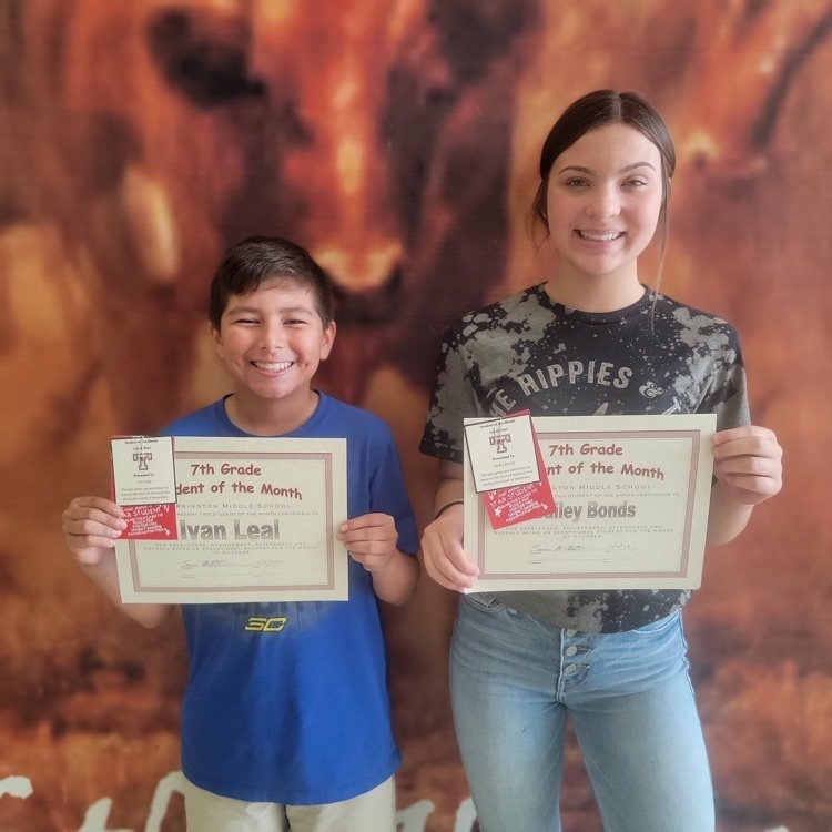 TISDLonghorns's tweet photo. Tarkington Middle School celebrated their October Students of the Month last week. Great job students! Your academic performance, character and attitude emulate what it means to be a shorthorn. https://t.co/YqLBTuXpjf