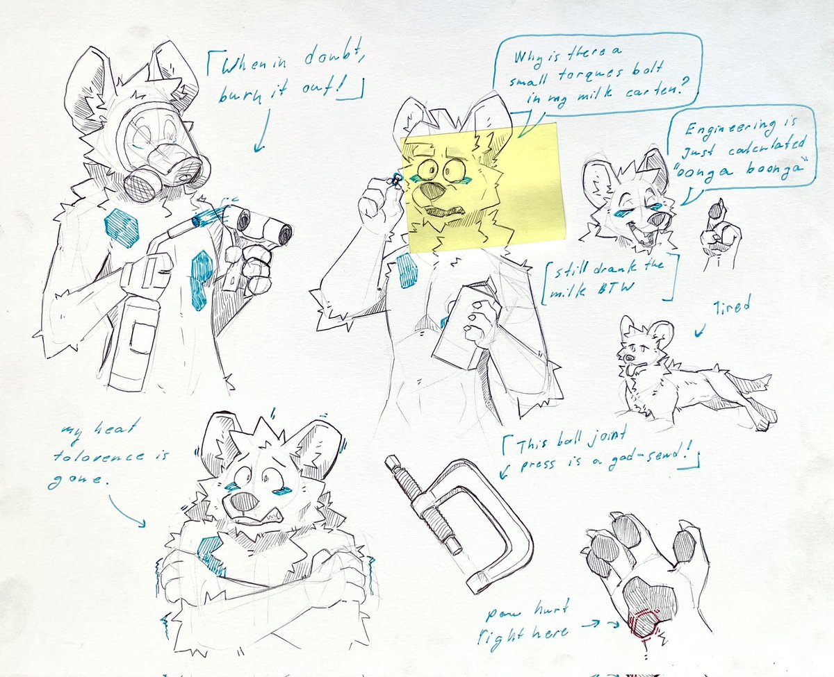 ZillionRoss's tweet photo. Looks like I'm no longer a giant wolf thing. Oh well, car work still goes on!

#DailySketches https://t.co/sHvlmiSods