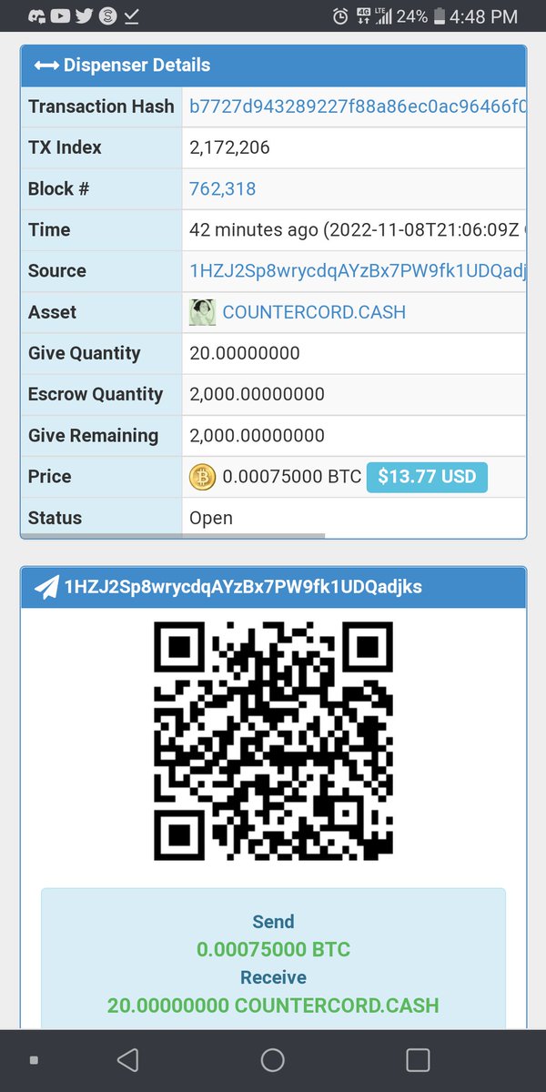 Looks like someone created a #CounterCordCash dispenser out in the wild!

Escrow 2k
Give 20
Price 0.00075 BTC

The only other way to get these in every month in our discord ❤

#XCP #BTC