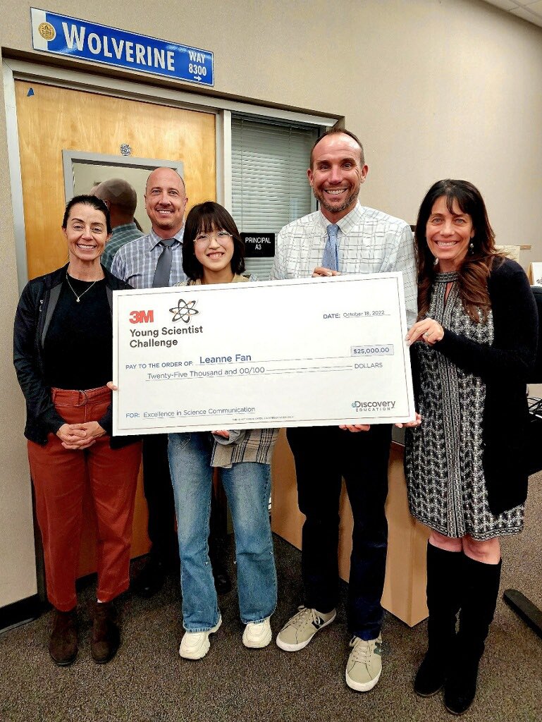 Westview Admin team is so proud of Leanne and her amazing accomplishment as the 2022 3M Young Scientist Challenge winner <a href="/PowayUnified/">Poway Unified</a> <a href="/3m/">3M</a> <a href="/DiscoveryEd/">Discovery Education</a> #youngscientishchallenge #wearewestview