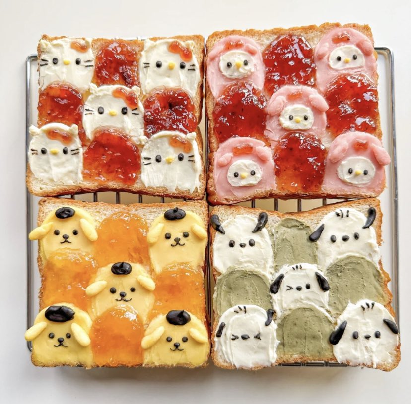 heartipink's tweet photo. sanrio toasts art https://t.co/WgmgzXhthS