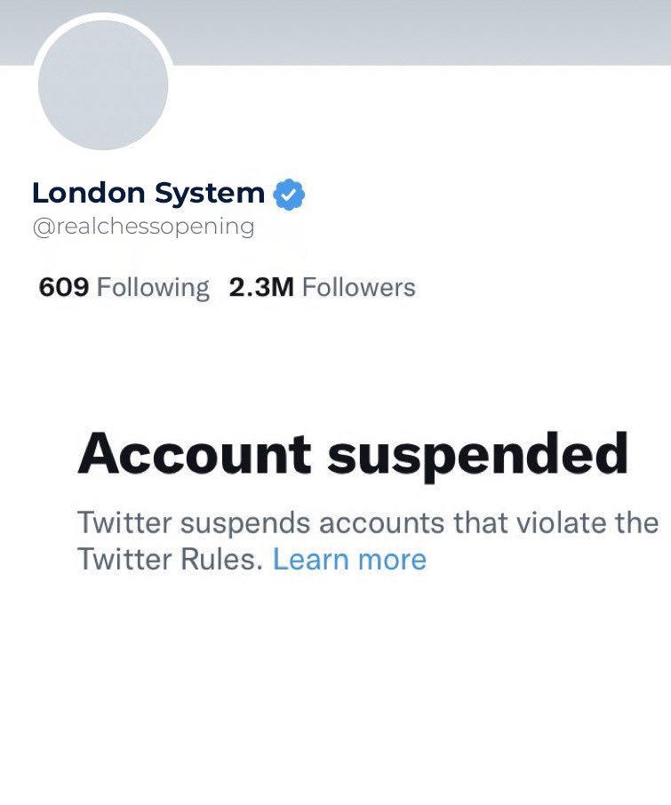 📰 BREAKING: The London System has been banned from Twitter for impersonating a real chess opening.