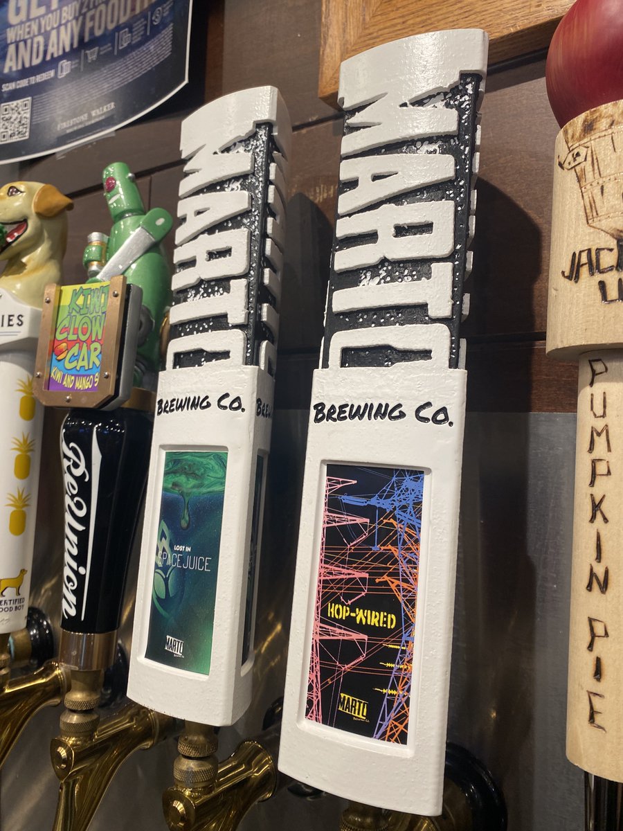 brewthebrand's tweet photo. Tap Handle Tuesday!

These big and bold tap handles are by @MartoBrewingCo  in Sioux City, Iowa!

#craftbeer #taphandle #branding #marketing #beer #brandidentity #trending #beertrend #bold https://t.co/4SeCHND1OS