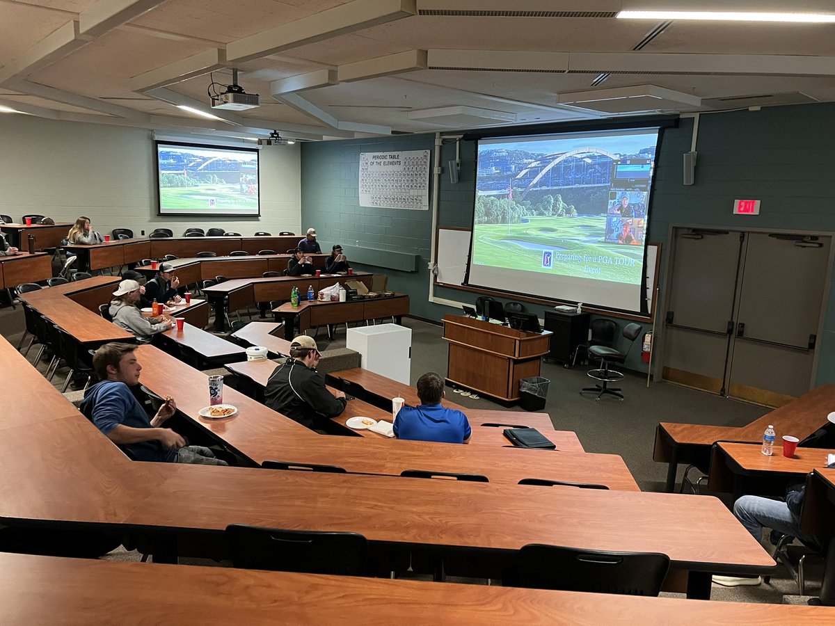 Thanks to @Calsuper of @PGATOURAgronomy & Bobby Stringer of @ACCturfmgt for speaking to us tonight about tournament prep for the @DellMatchPlay !