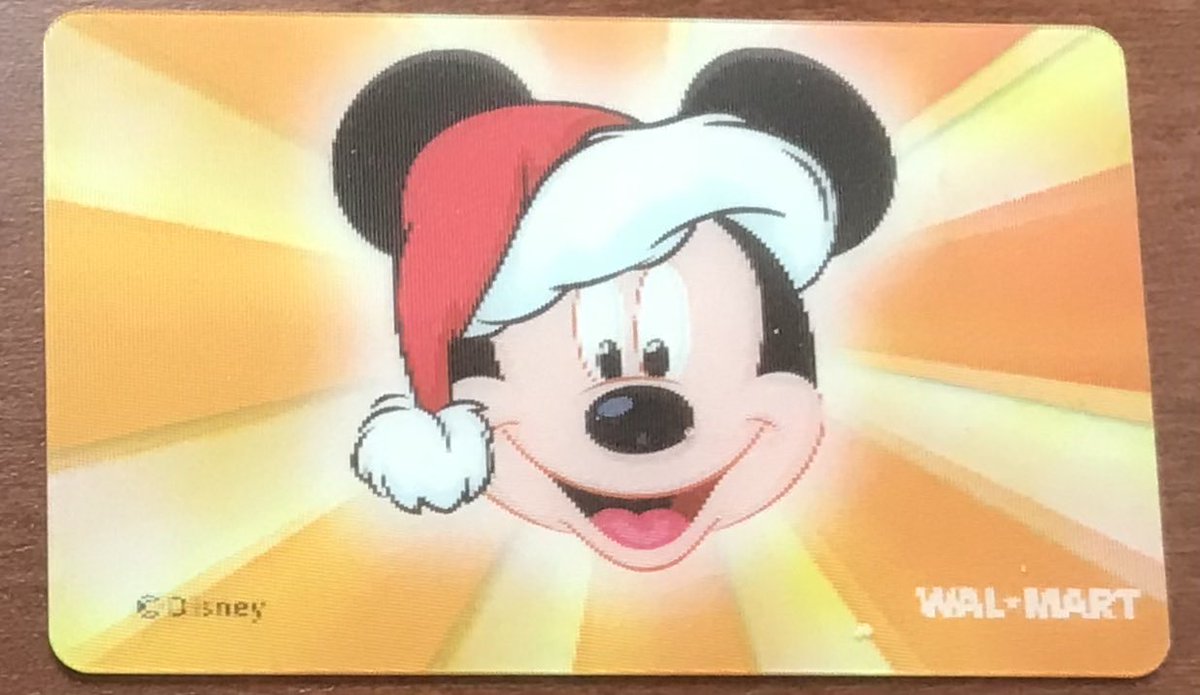 jblock967's tweet photo. Recent acquisition Walmart Disney Mickey Mouse lenticular gift card https://t.co/l7sdgKUQjM