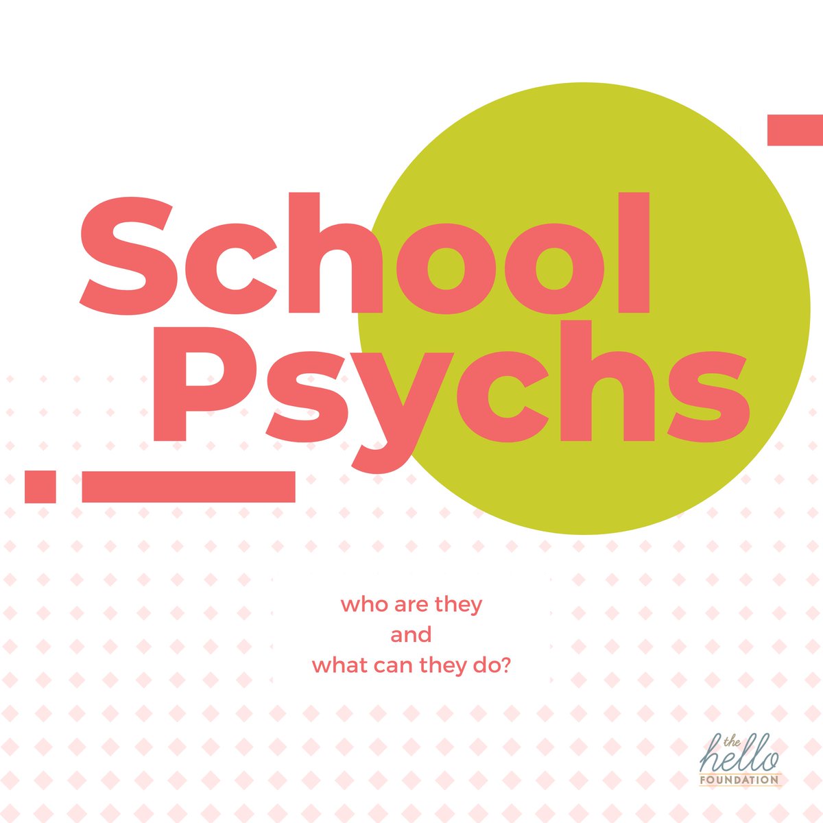 TheHelloFound's tweet image. The role of a school psychologist varies from state to state and even from district to district, so we thought we’d kick off #SchoolPsychWeek with a primer on what this invaluable member of the school team does! ow.ly/scAe50LuXXq #TogetherWeShine #SchoolPsych