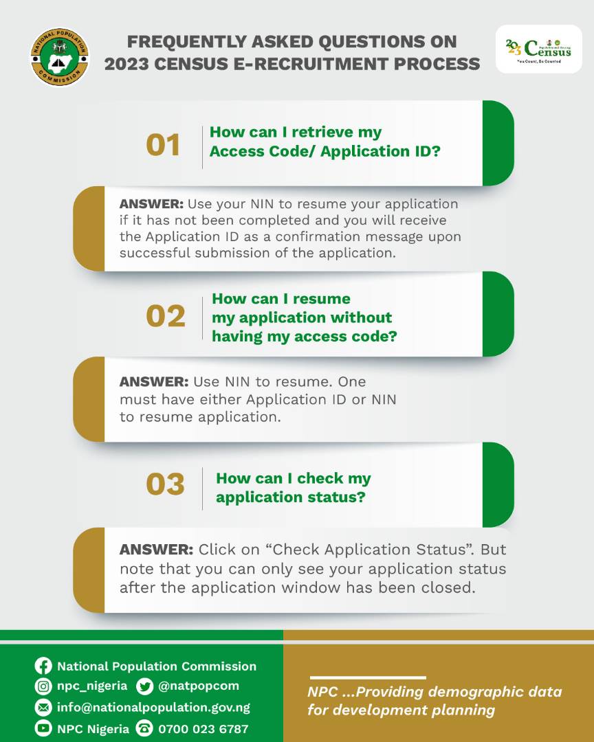 National Population Commission on Twitter "Frequently Asked Questions