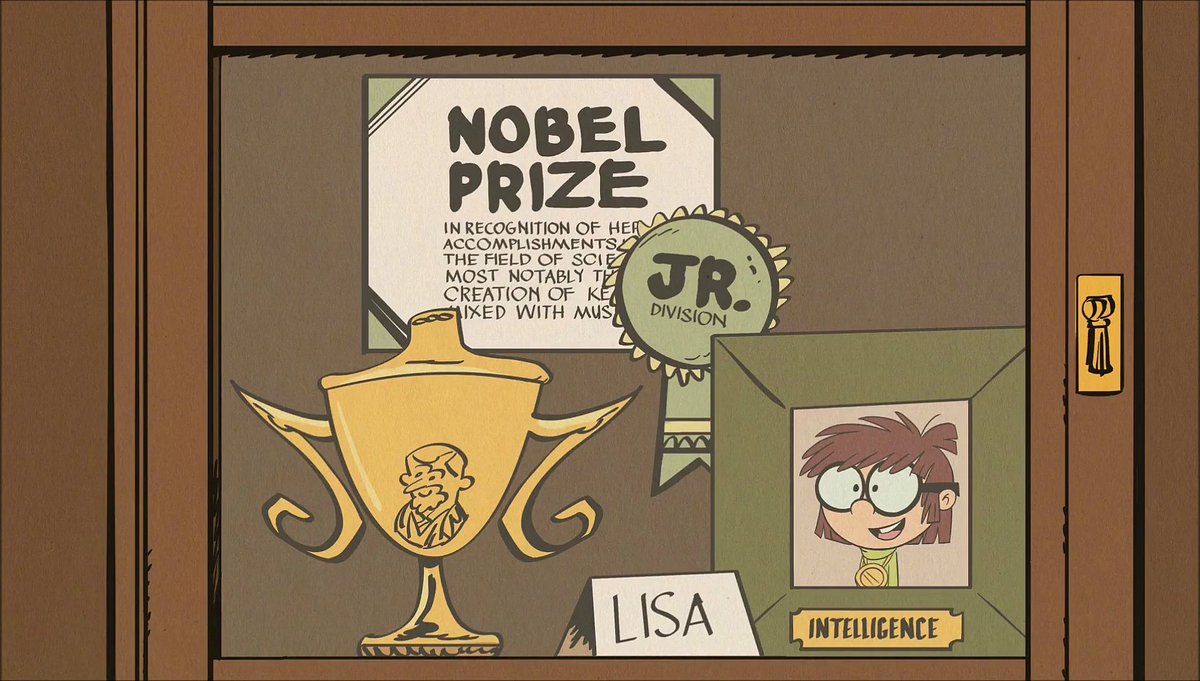 Lisa’s shelf filled with Junior Nobel Prize. #NationalSTEMDay #theloudhouse