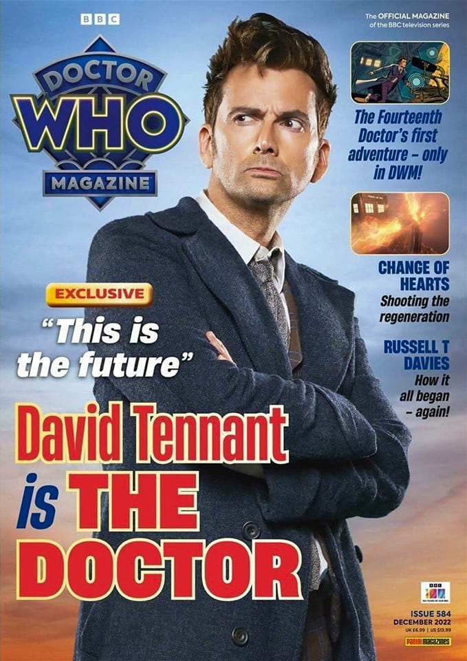 David Tennant on the cover of Doctor Who Magazine issue 584