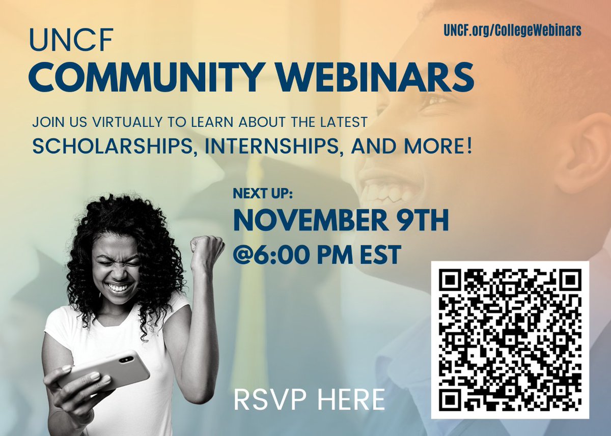 Join us tomorrow to learn about the latest scholarships, internships, and more! <a href="/UNCF/">UNCF</a> <a href="/PVAMU/">Prairie View A&M</a>