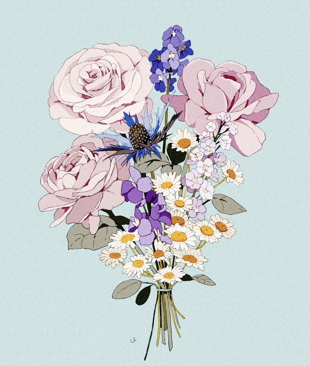 bouquet flower no humans leaf white flower simple background purple flower  illustration images