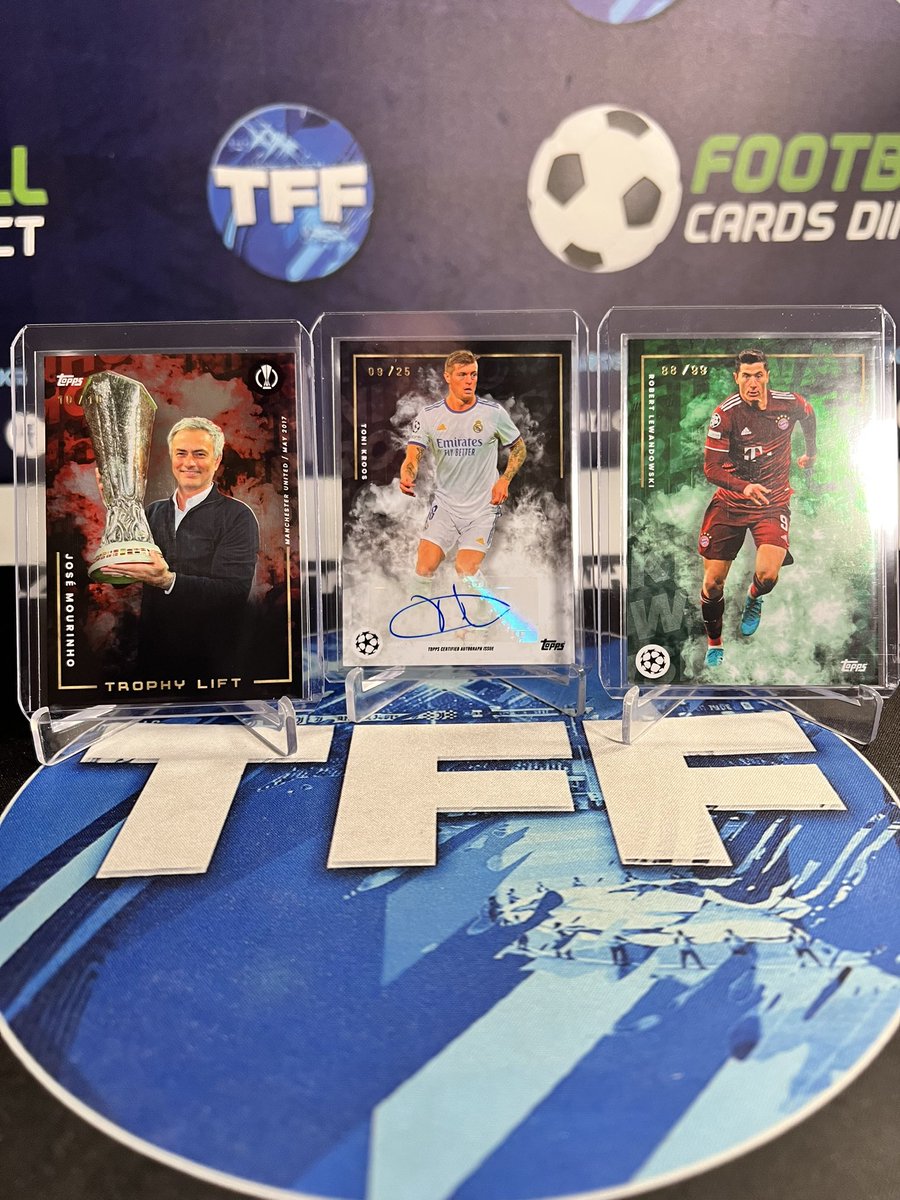 TFFBREAKS's tweet image. Topps Mourinho Platinum Soccer Highlights! 🚨

Kroos /10 🐐🔥
KDB /25  💥
James /99 🥶

Thanks for the support! 💪

Get your spots here ⬇️
TFFBREAKS.COM

#topps #toppssoccer #toppsinception #thehobby #footballcards #soccercards #sportstradingcards #toppsmourinho