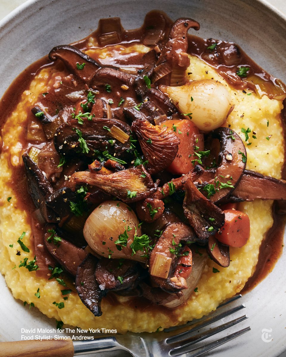 The New York Times on Twitter "Meaty mushrooms simmered with pearl