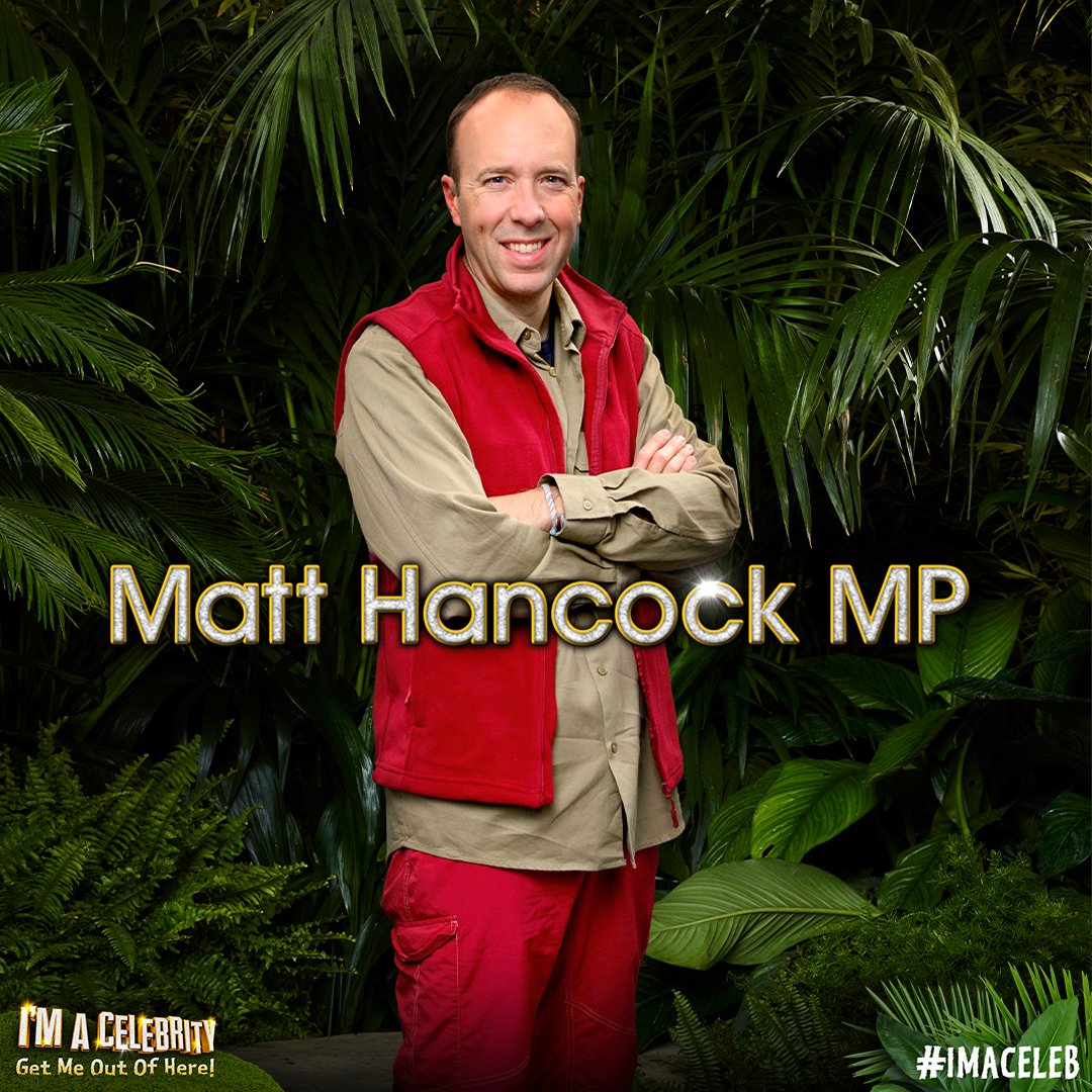imacelebrity's tweet image. Swapping Downing Street for Down Under... welcome your new Campmate, @MattHancock #ImACeleb