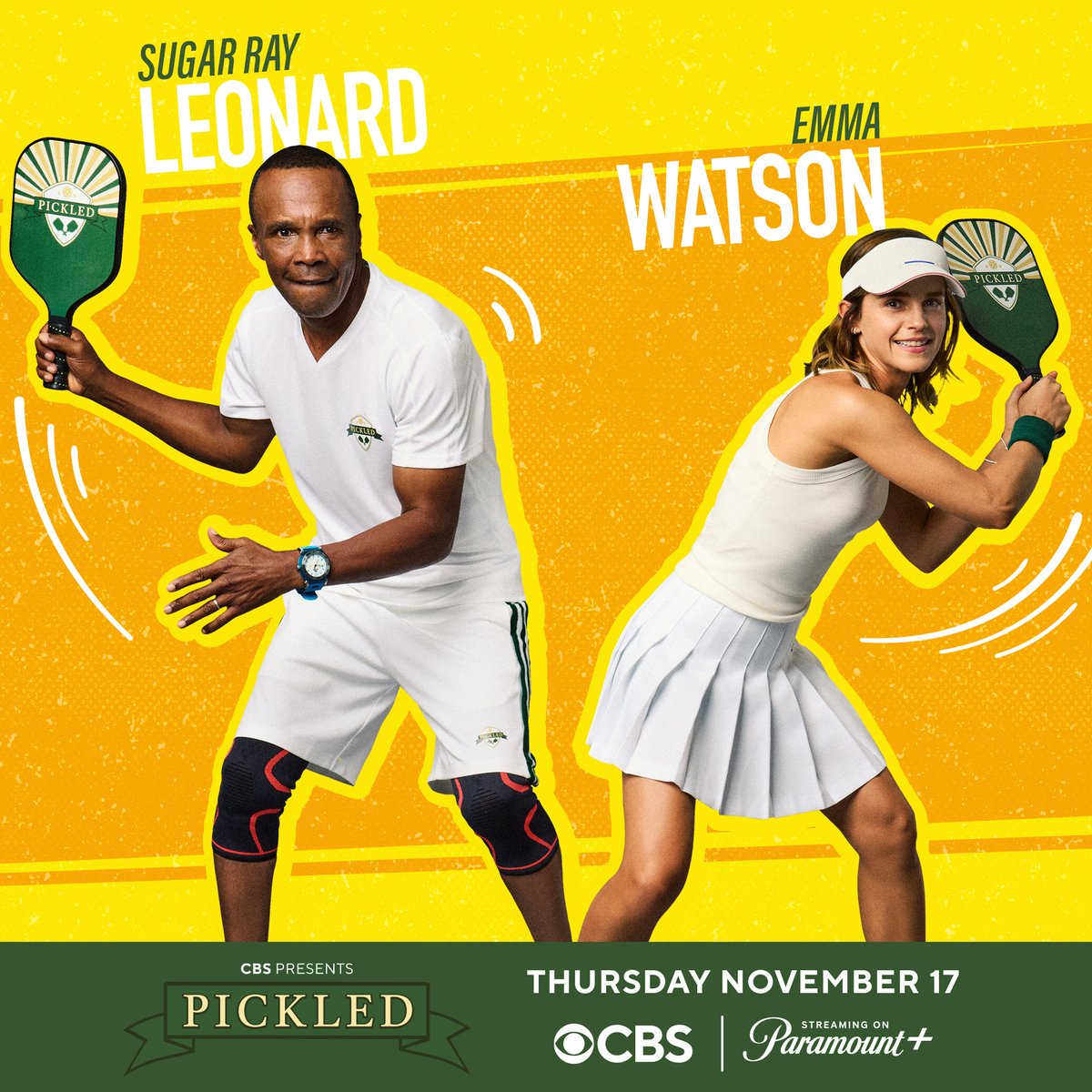Hey @EmmaWatson, see you on the court! #PICKLED airs November 17th on @cbs #TheVolleyRanchers