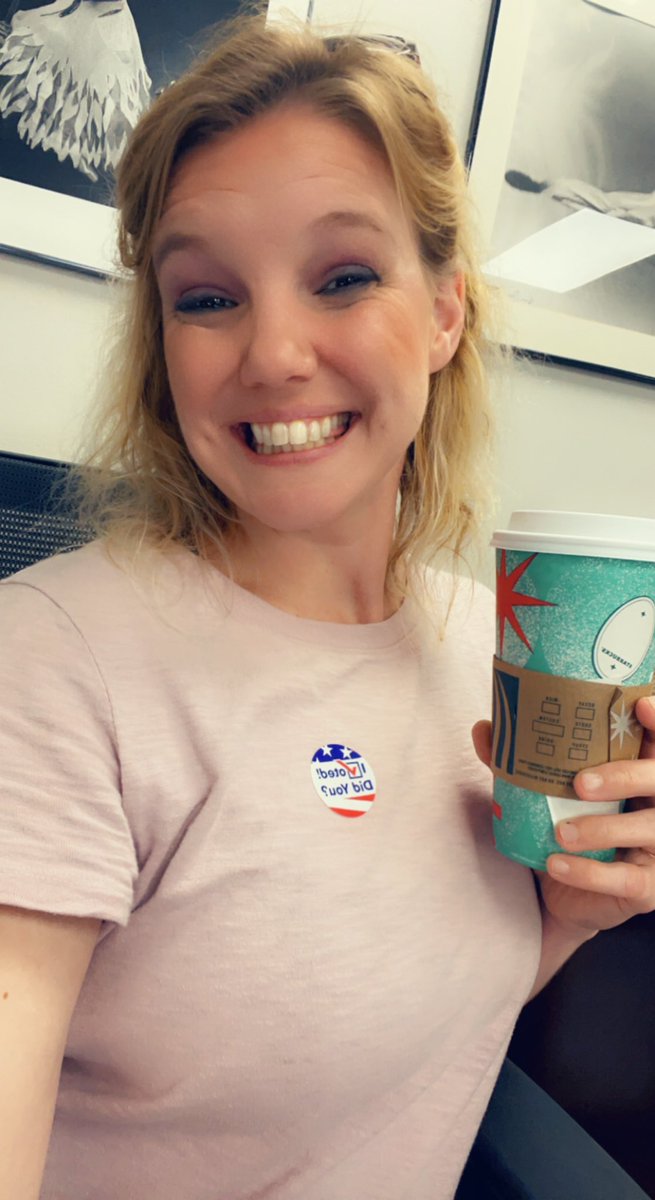 Voted and got a latte @LisaForSC @JoeCunninghamSC 💜🫶🏼☕️