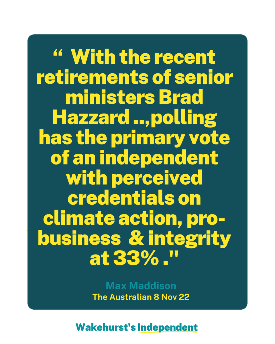 The preference for community engaged independents looks set to be a force on Sydney's Northern Beaches in the upcoming NSW state election. 

Get in touch to find out more or how you can make the difference.

wakehurstsindependent.com.au