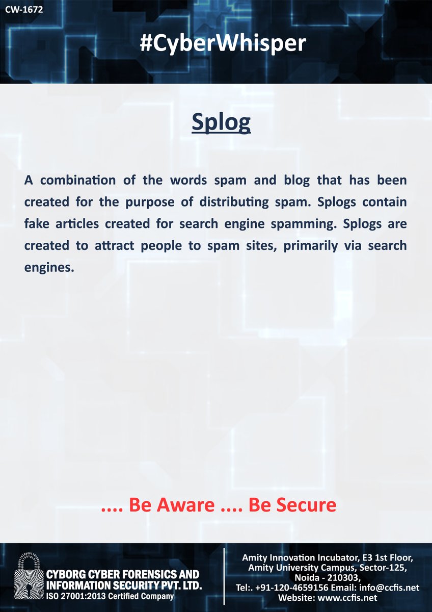 ccfis's tweet photo. #CyberWhisper #CyberSecurity #Splog https://t.co/MasmIxVQq4
