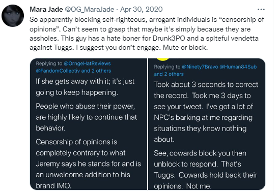Mara Jade on Twitter: "Suggesting muting or blocking on Twitter is not