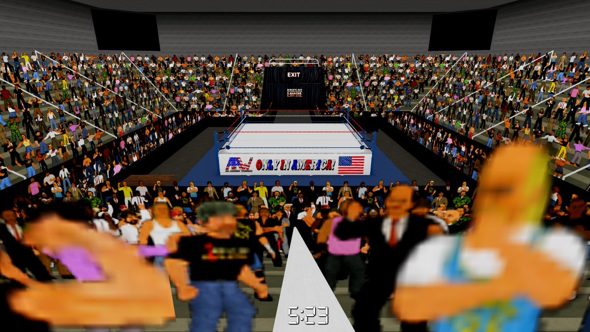 Broken_Man07's tweet photo. An arena recreation of Wrestling Empire/WR3D by @MDickieDotcom
(Yes, this is Roblox.)
#WrestlingEmpire #WR3D #RobloxDev #Roblox https://t.co/arFwNuDaju