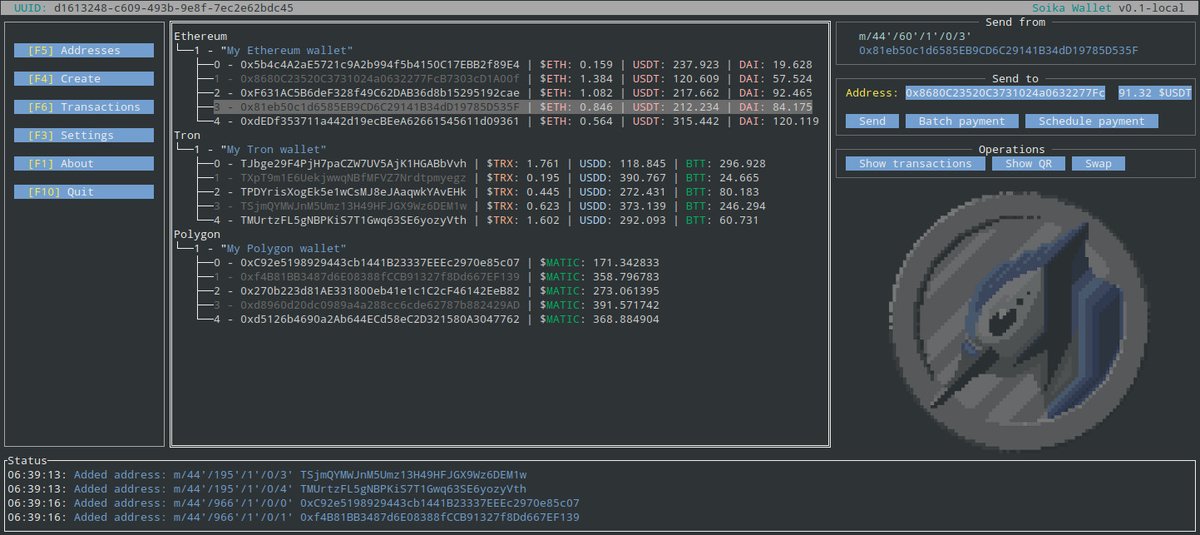 SoikaWallet's tweet photo. We developing the most secured open source cryptocurrecy wallet with AirGap support.
WIP SoikaWallet features: https://t.co/ySjTRhLGHr
