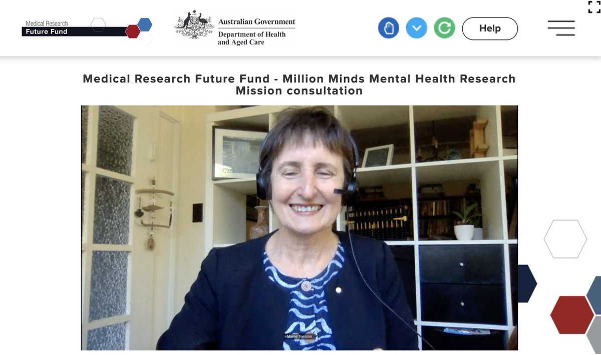 Think Tank Chair @MTeesson is presenting as Chair of the Million Minds Mental Health Research Mission on the Roadmap & Implementation Plan, which is open for pub consultation. Join webinar: kapara.rdbk.com.au/landers/cf974f… Have a say: consultations.health.gov.au/health-economi… @healthgovau @TheMatilda_USyd