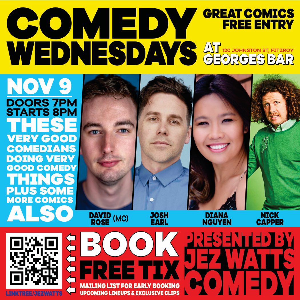 ComedyWedGeorge's tweet photo. Tonight! Free tix at https://t.co/qwktjp4YKm https://t.co/hJ1oSDNk4a