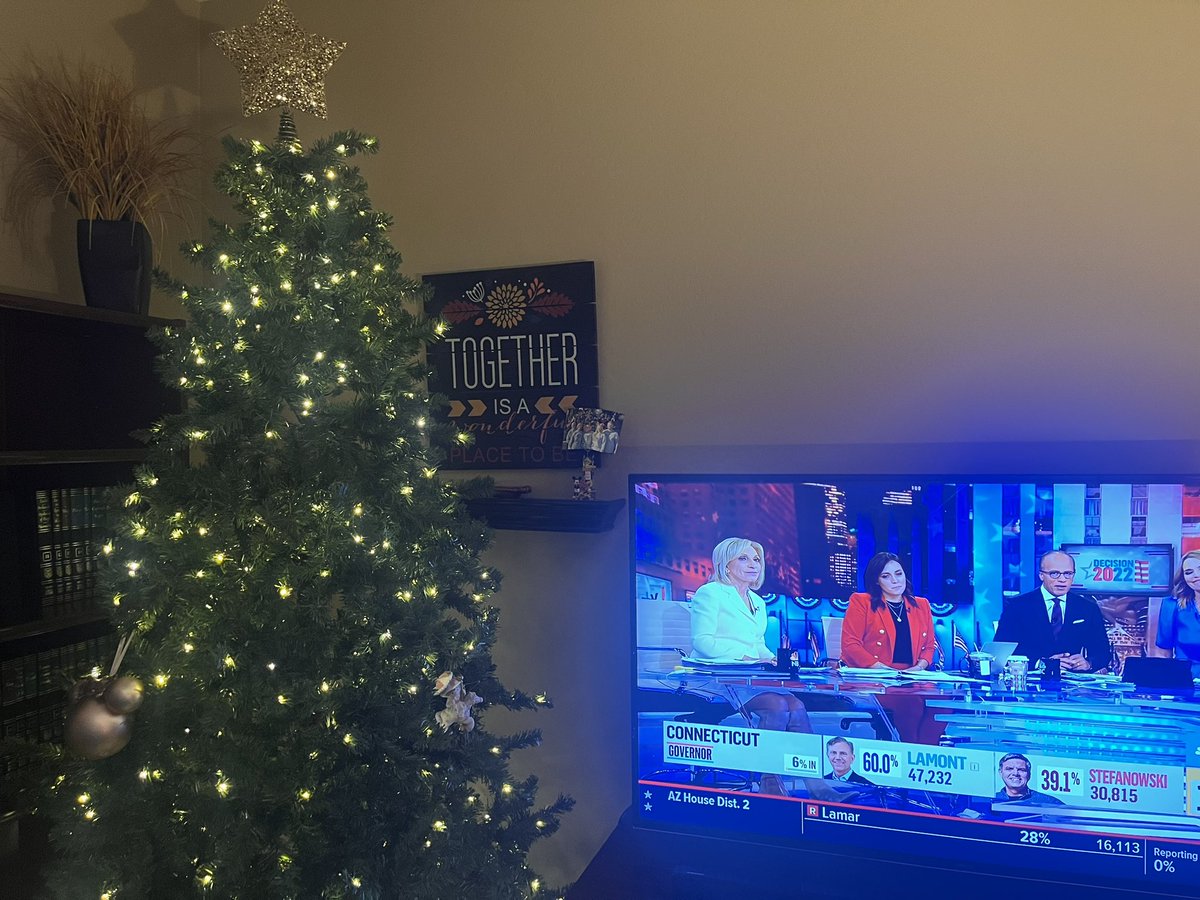 Happy Election Night, friends. I encourage you to find whatever brings you joy while you wait for the results come in. 🎄❤️💚