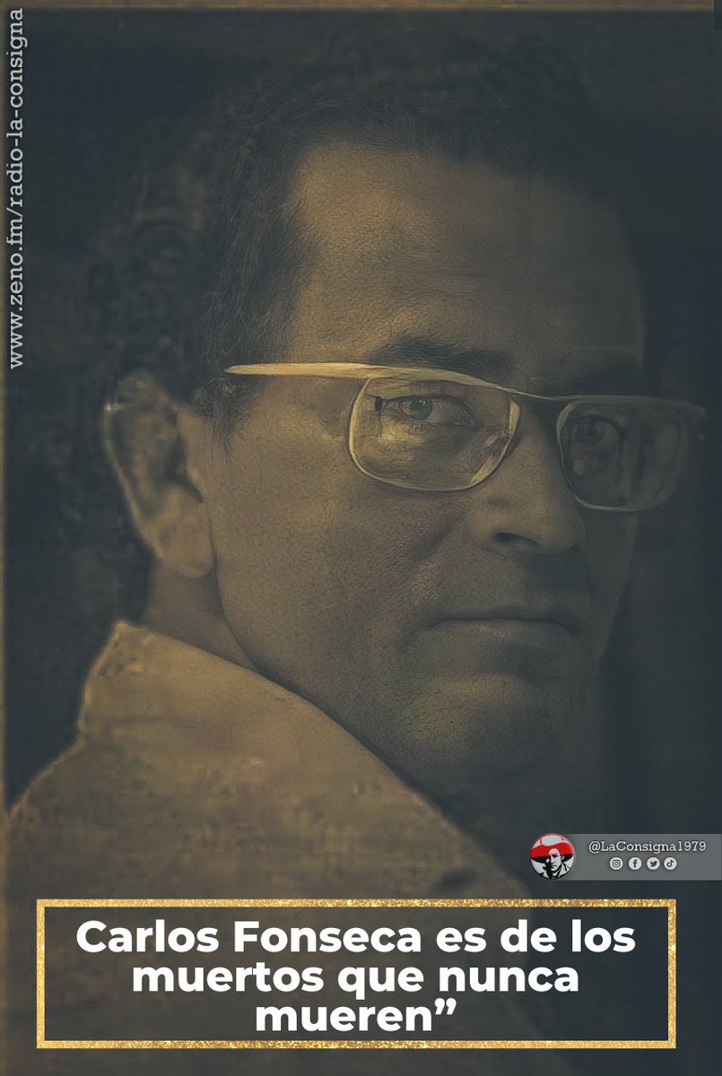 ❤️🖤🇳🇮❤️🖤

“Cuando estábamos en la cárcel llegó un oficial de la Guardia Nacional lleno de alegría a decirnos que Carlos Fonseca había muerto. Nosotros le respondimos: Carlos Fonseca es de los muertos que nunca mueren”

#UnidosVencemosVenceremos