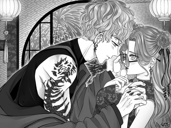 #イヌカイさんの100日チャレンジ
#prliプラス

3周年キービジュ仕様な🐯くん夢絵
キービジュの🐯くん本当に最高すぎた
ALTにちょっとした小話的なものを入れてみた 