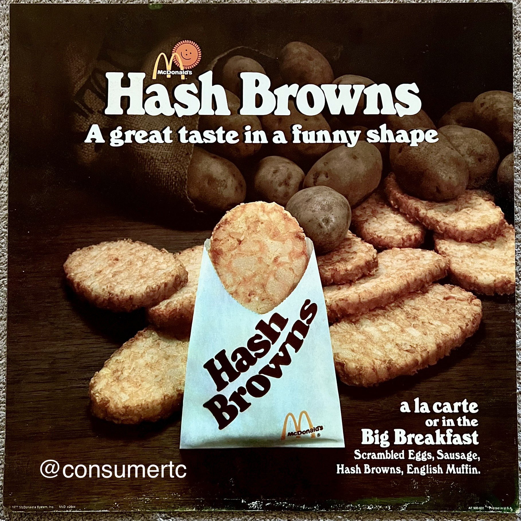 Consumer Time Capsule on Twitter "McDonald’s Hash Browns Great Taste