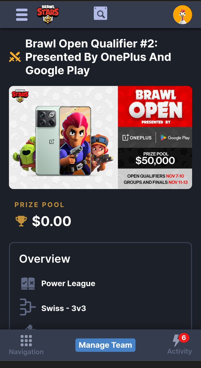Zocut5's tweet photo. #BrawlStars #OnePlus Just did the OnePlus tournament and won the first bracket but lost the second one, yeah my team didn't practice but it was fun 🙃🙂 https://t.co/v1LGWD5QgB