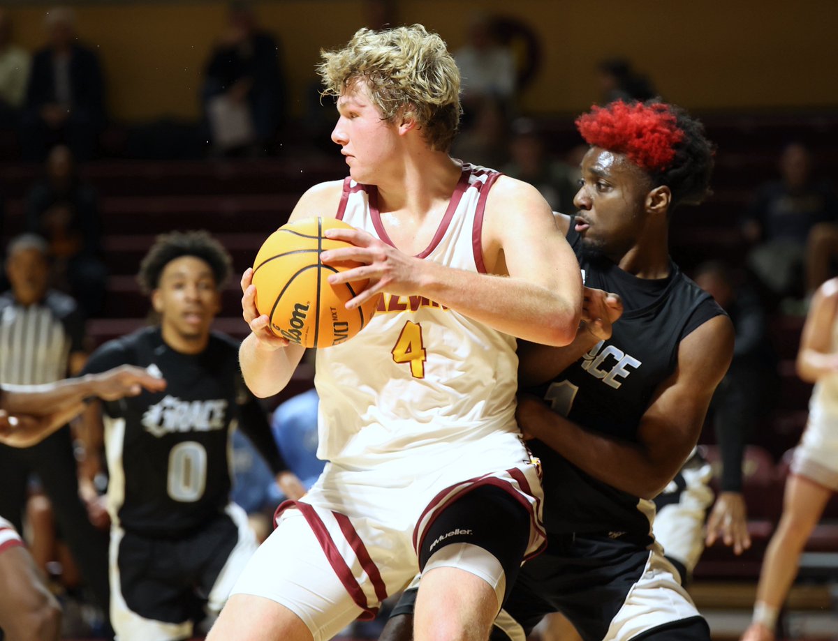 Jalen Overway (Holland Christian) had an awesome college basketball debut. The 6-foot-9 Calvin University freshman had 23 points, 15 rebounds as Calvin beat Grace University 93-54 on Tuesday. He had 20 points, 11 boards at halftime. 
More photos: lennypadilla.smugmug.com