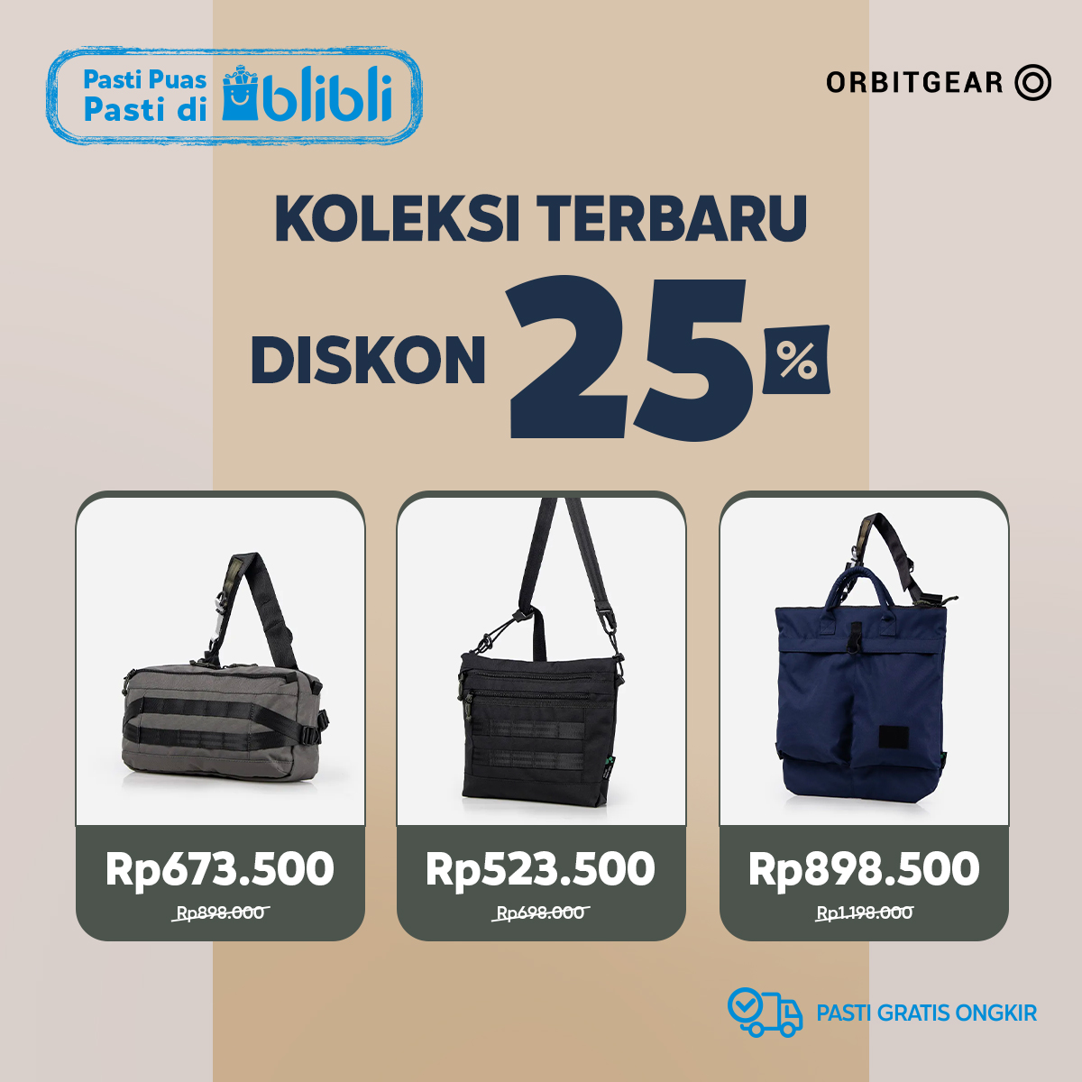bliblidotcom's tweet photo. Ada yang mau 100 ribu?! 𝑵𝑲𝑲𝑪𝑯𝑰 yuk, Nanti Kita Kasih Cepek Hari Ini! 

- REPLY dgn 1 benda yg wajib di bawa liburan
- FOLLOW aku, RT, &amp; LIKE tweet ini
- Pemenang acak

Tas dari Orbit lagi hemat bingit, klik: https://t.co/6lLopWLM12 biar liburan lebih komplit! #BlibliFPR https://t.co/Onfg6s12so