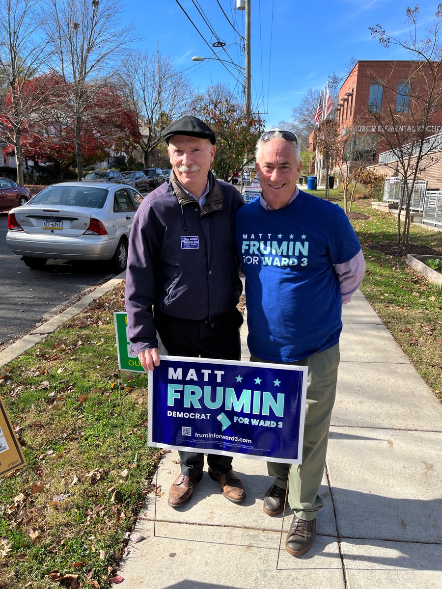 VoteMendo's tweet photo. Great to join @MatthewFrumin at the polls and at his election night party tonight. Congratulations on your win, and I look forward to working with you! https://t.co/cmIWjsTR4a