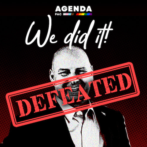 It's over. We defeated @dougmastriano. A huge win for LGBTQ+ rights and reproductive freedoms.