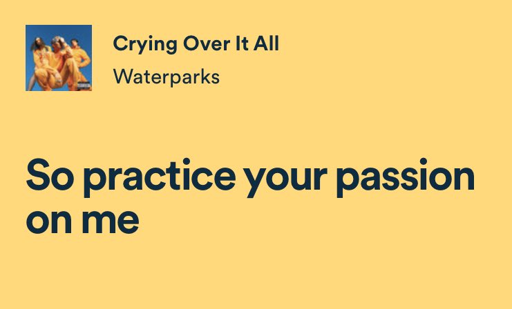 racheIaIi's tweet photo. genre is waterparks lyrics that would make me explode on the spot if someone said that to me https://t.co/sTcOvmqDdm