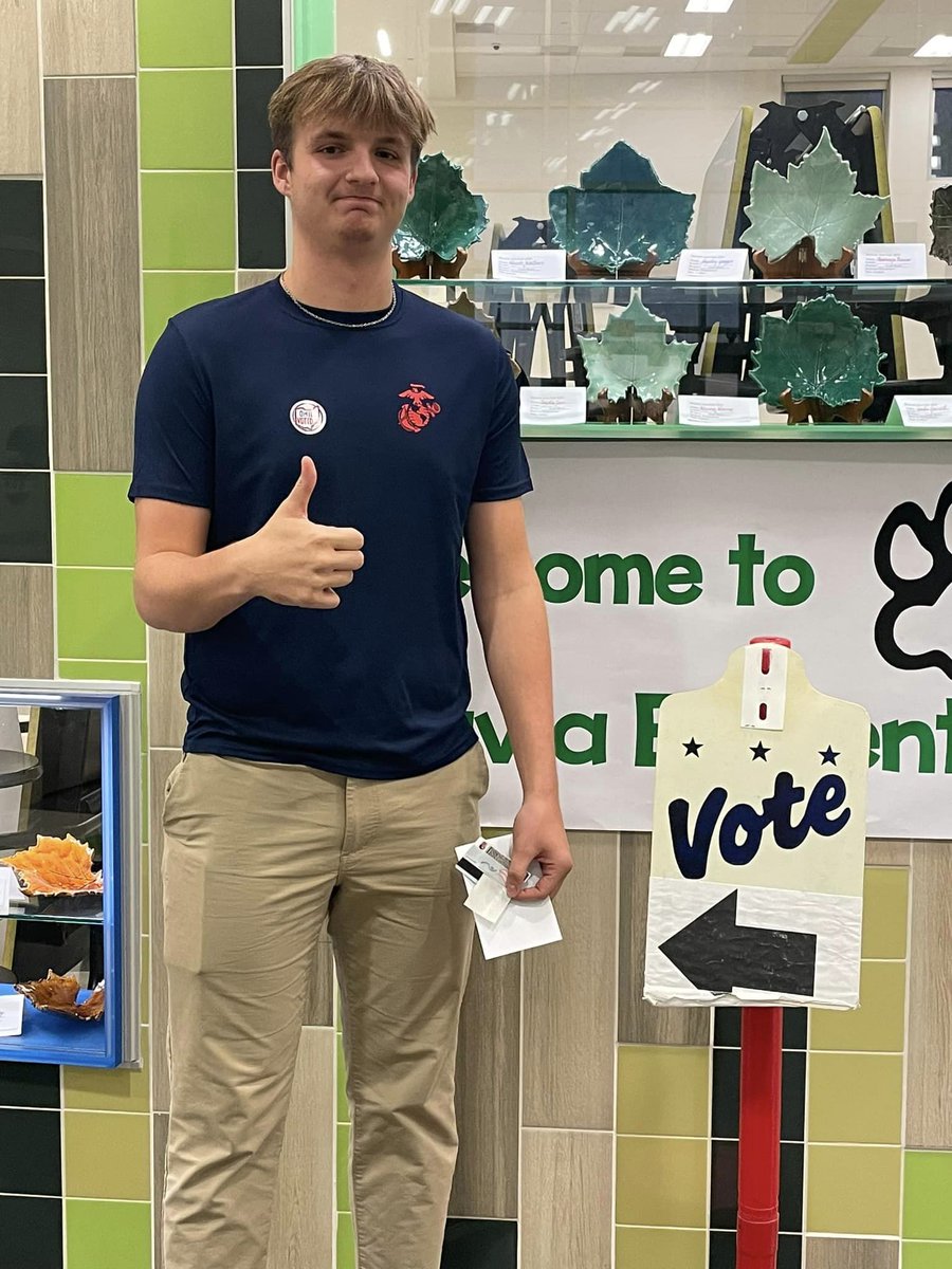 ohioprimetimebb's tweet photo. Big day for a Primetime kid.  Committed to the @USMC and voted for the first time.

Good luck @CollinKlop25 https://t.co/oaS3DPJyuO