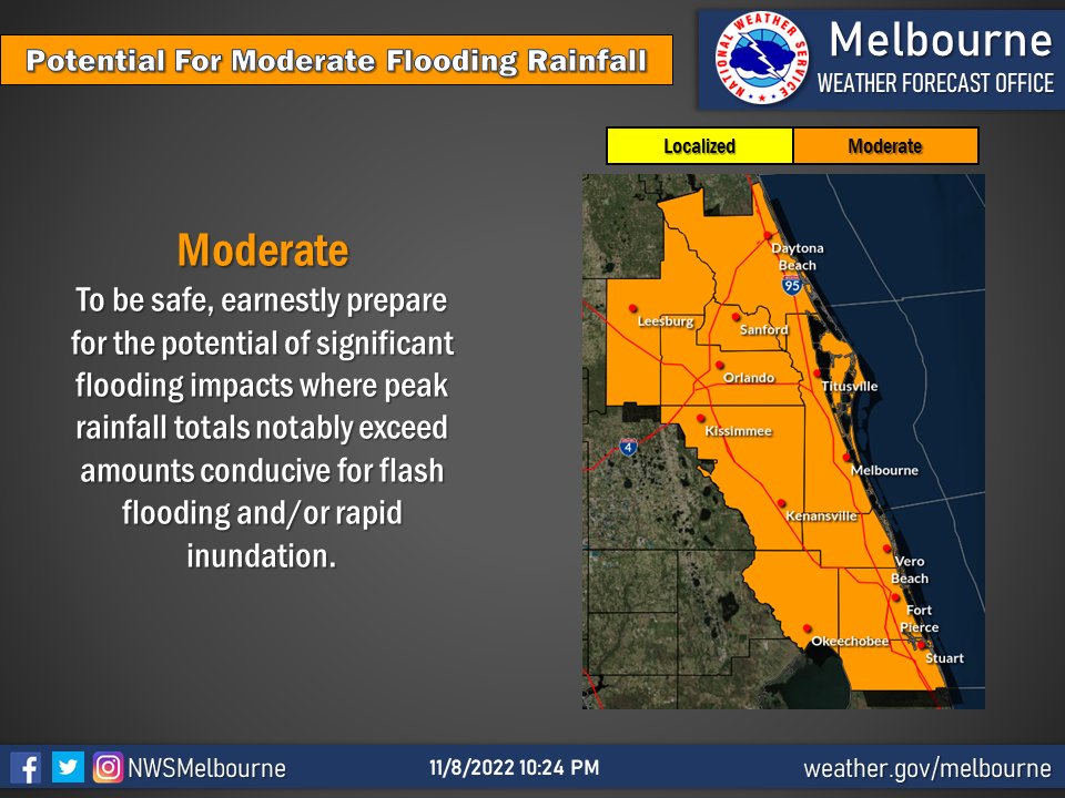NWS Melbourne on Twitter "The threat for serious impacts to east
