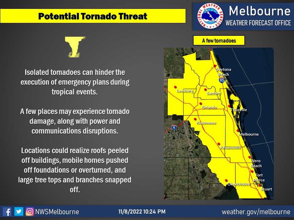 NWS Melbourne on Twitter "The threat for serious impacts to east